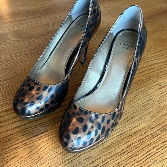 ⭐️ Circa Joan & David Luxe leopard print patent leather pumps size 6.5 - Picture 8 of 15